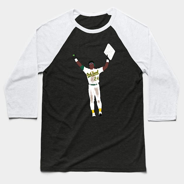 Rickey Baseball T-Shirt by StickyHenderson